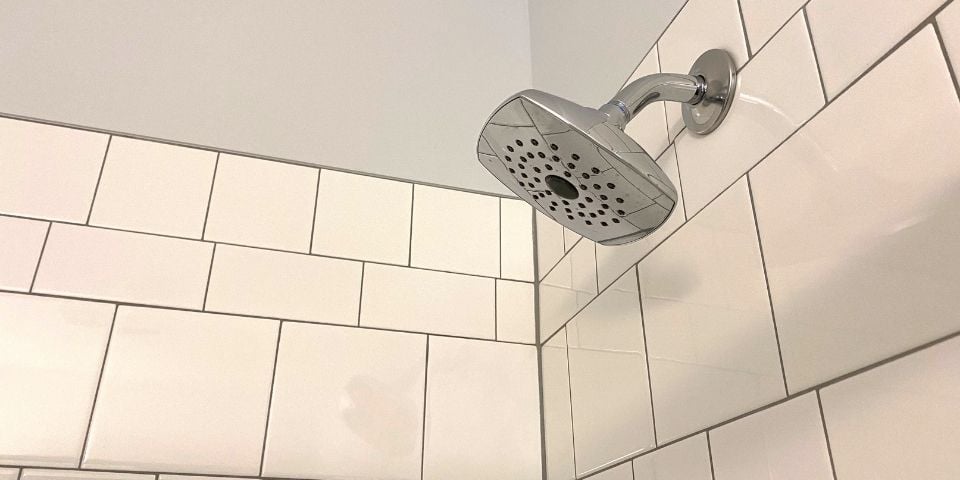 A Metallic Rain Head Shower