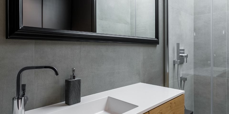 gray modern bathroom