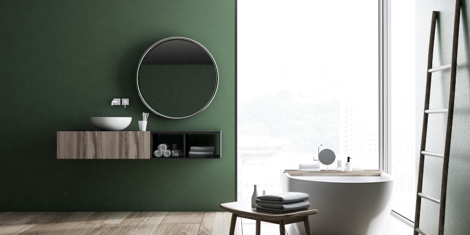 green bathroom design