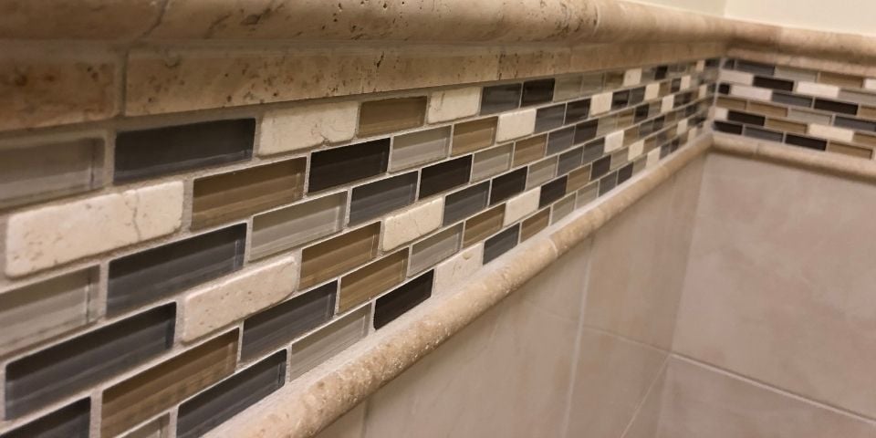 mosaic tile bathroom detail