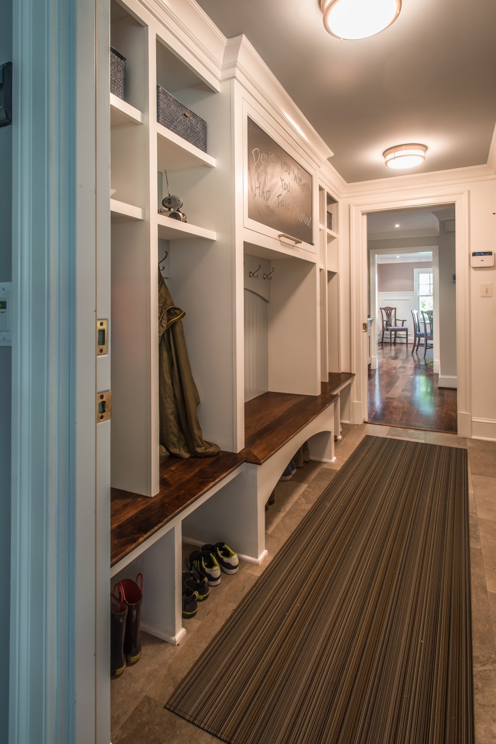 Mudroom with Oak Bench