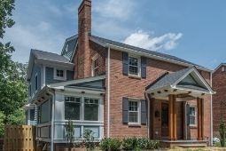 Exterior Two Story Home Addition to Classic Brick Home - Home Addition Services | Denny + Gardner