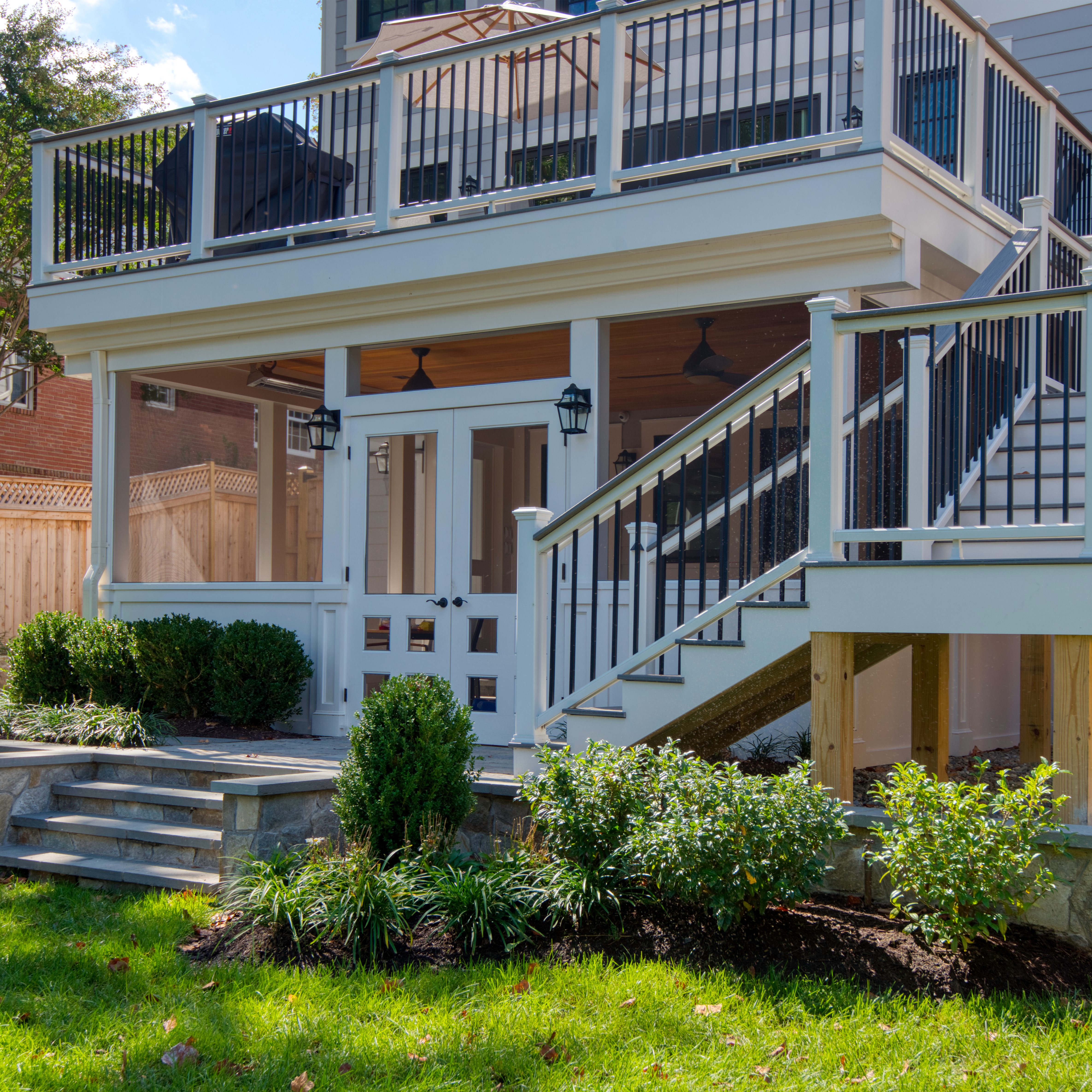 staircase with trex deck